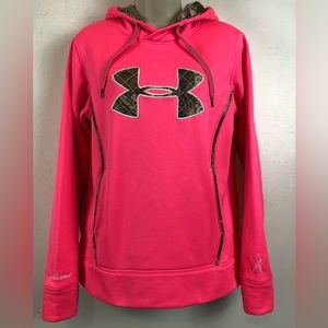 Under Armour Cold Gear Women's Size Medium Pink Pullover Hoodie